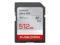 SANDISK Ultra GO SDXC UHS-I Card 512GB SD 190MB/s Read Full HD video