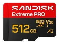 SANDISK Extreme PRO microSDXC UHS-I Card 512GB MicroSD 250MB/s Read / 170MB/s Write