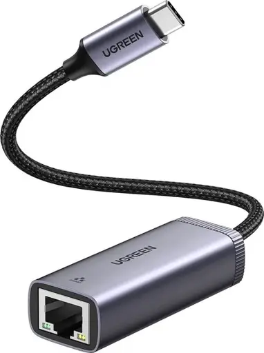 Ugreen išorinė tinklo plokštė USB Type-C - RJ45 1 Gb/s (1000 Mb/s) Pilka