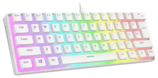 Laidinė mechaninė klaviatūra - Rampage RADIANT K11 White RGB