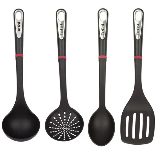 Tefal Ingenio K206S414, 4 dalių, juodas/raudonas - Virtuvės įrankių rinkinys