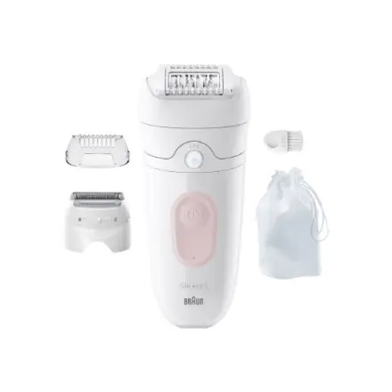 Braun Silk-épil 5 SE5-030 Epilator, Wet & Dry, White/Flamingo Pink