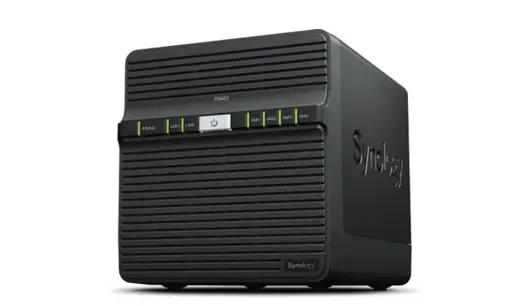 SYNOLOGY DS423 DiskStation 4-bay NAS server - Realtek RTD1619B, 2GB DDR4, 4x 2.5"/3.5" HDD/SSD, 2x 1GbE, 2x USB 3.2 Gen1, WoL/W