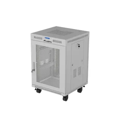 LANBERG rack cabinet 19 inch free standing 15U 600X800 flat pack with mesh door LCD grey