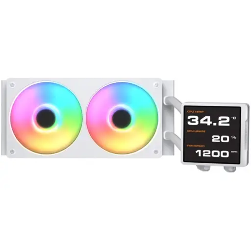 COUGAR Poseidon Vistek Pro ARGB 240 AiO Liquid Watercooling - White