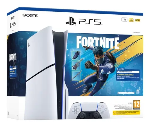 Sony Interactive Entertainment PlayStation 5 - Fortnite Flowering Chaos Bundle 1 TB „Wi-Fi“ Juoda, Balta