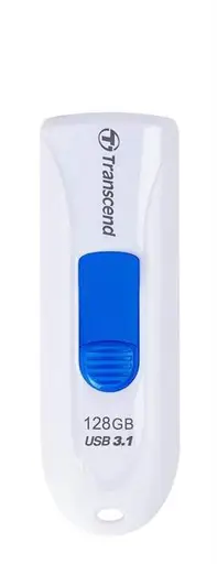 TRANSCEND JetFlash 790W 128GB USB 3.1 Gen 1 Flash Drive 100MB/s white