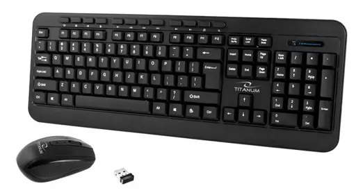 TITANUM TK108 USB klaviatūra + pelė Juoda