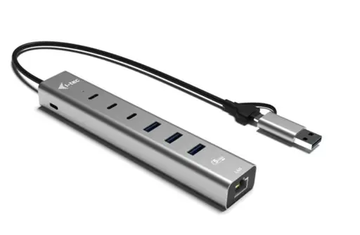 USB-C/USB-A Metal Hub 6 port 3xUSBc/3xUSBa