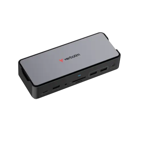 Verbatim 32174 CDS-15SSD USB-C Pro Jungčių stotelė 15 Ports, 256GB SSD, Pilka/Juoda