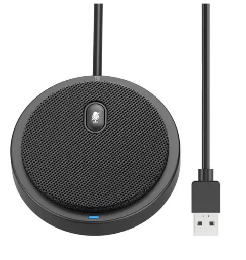TECHLY Omnidirectional USB Conference Microphone with Mute Button