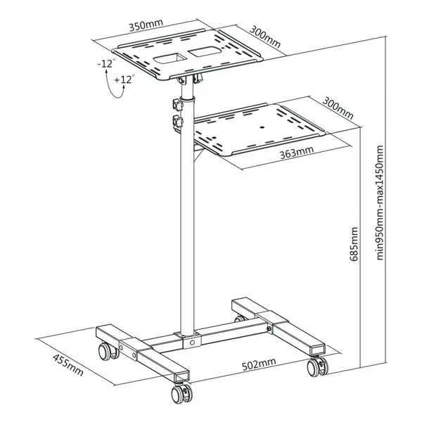 Mobile projector/laptop stand MC-207 – 4