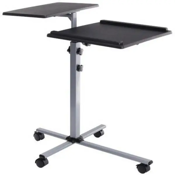 TECHLY 101485 Universal projector / notebook trolley with two adjustable shelves black – 7