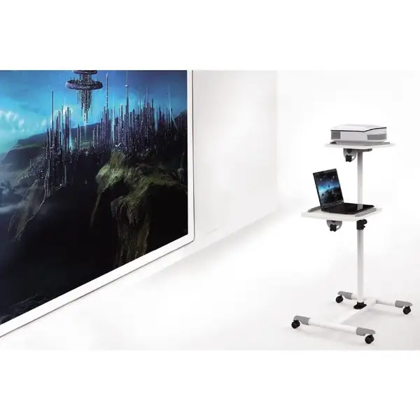Techly ICA-TB TPM-6 multimedijos įrenginio vežimėlis / stovas Balta Multimedijos vežimėlis – 6