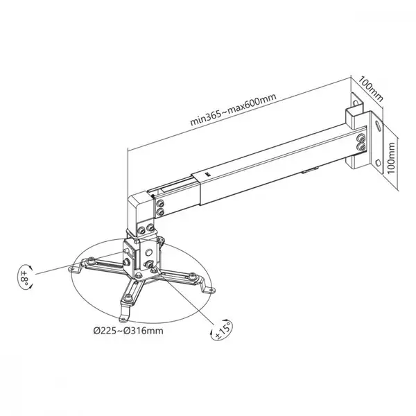 Wall mount for projector MC-205 B – 5
