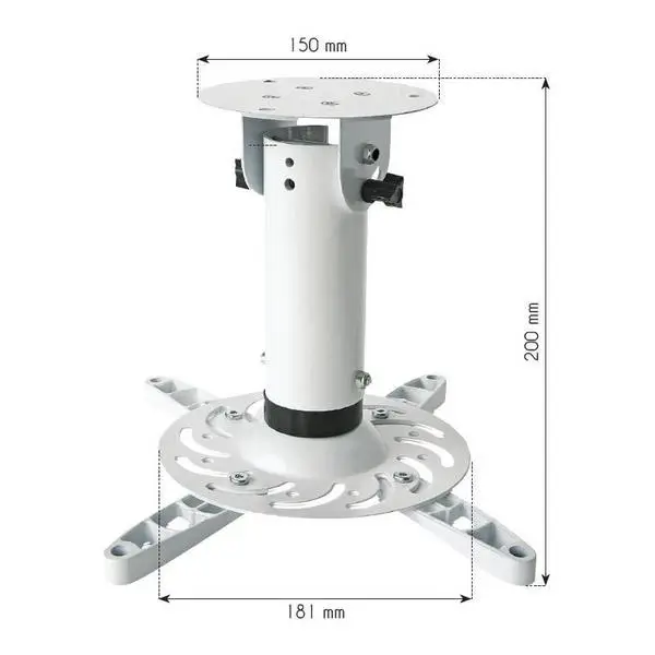 TECHLY 022274 Universal projector ceiling mount 20 cm 15 kg white – 7