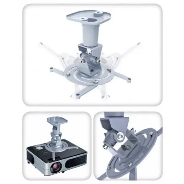 TECHLY 022397 Universal projector ceiling mount 22 cm 10 kg white – 5