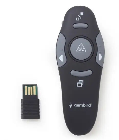 Gembird WP-L-11 belaidis valdymo pultas pristatymams RF Juoda – 2