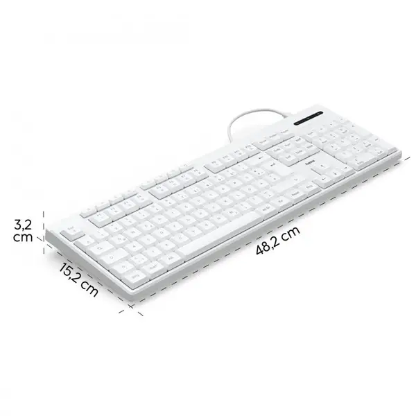 wired keyboard CK-200 white – 2