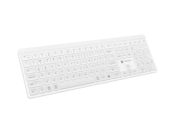 Belaidė klaviatūra Natec Tang US BT + 2,4 GHz tyli Slim balta – 7