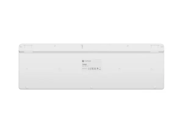 Belaidė klaviatūra Natec Tang US BT + 2,4 GHz tyli Slim balta – 10
