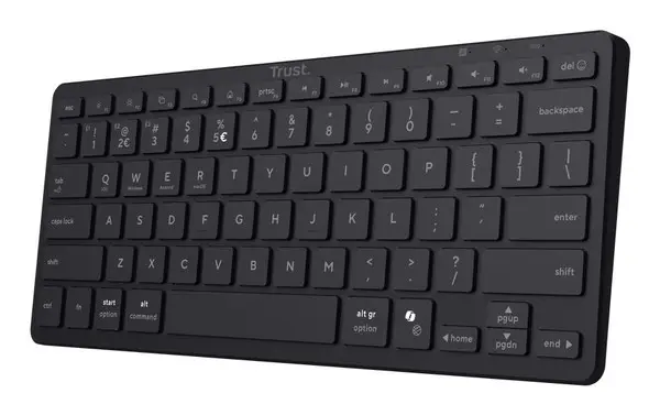 Trust Nado II klaviatūra Namams / biurui USB + Bluetooth QWERTY Anglų (JAV) Juoda – 2