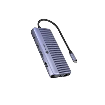 Raidsonic Icy Box Travel Dock 12-in-1, 3x video output (2x HDMI + 1x VGA)