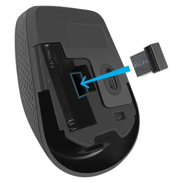 Belaidė pelė DEFENDER GM-126 TIANA MB-055 RF Silent juoda 1000 dpi 3P – 2
