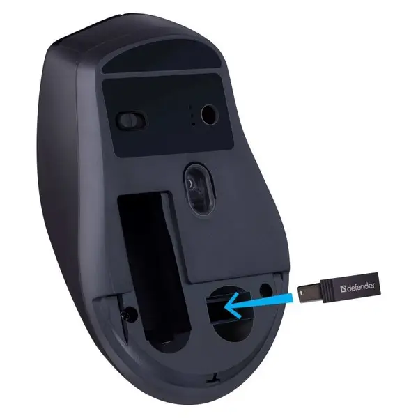 PELĖ DEFENDER EFFECT X MS-095 RF JUODA 1600 dpi 6P – 2
