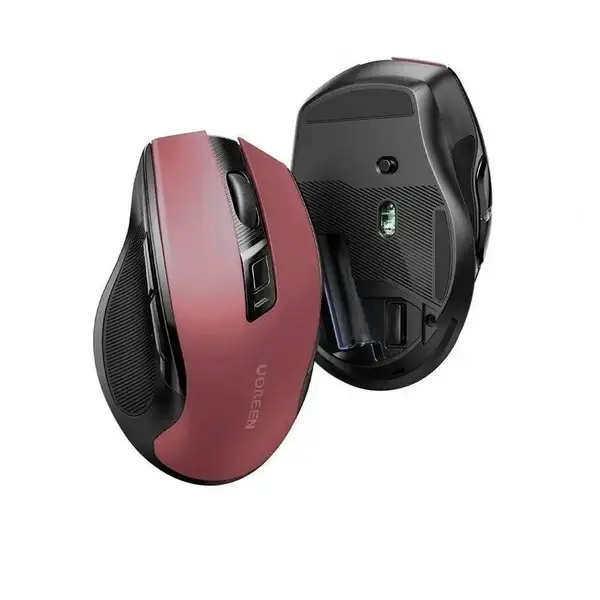 Belaidė optinė pelė Ugreen MU006 USB 2,4 GHz / Bluetooth 5.0 4000 DPI – raudona – 3