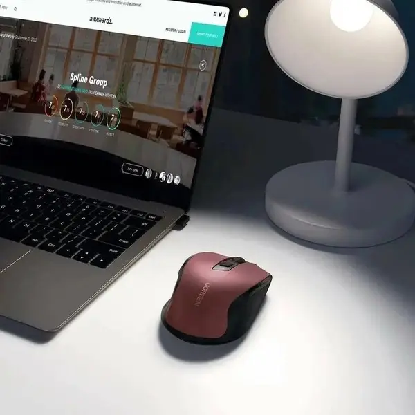 Belaidė optinė pelė Ugreen MU006 USB 2,4 GHz / Bluetooth 5.0 4000 DPI – raudona – 6