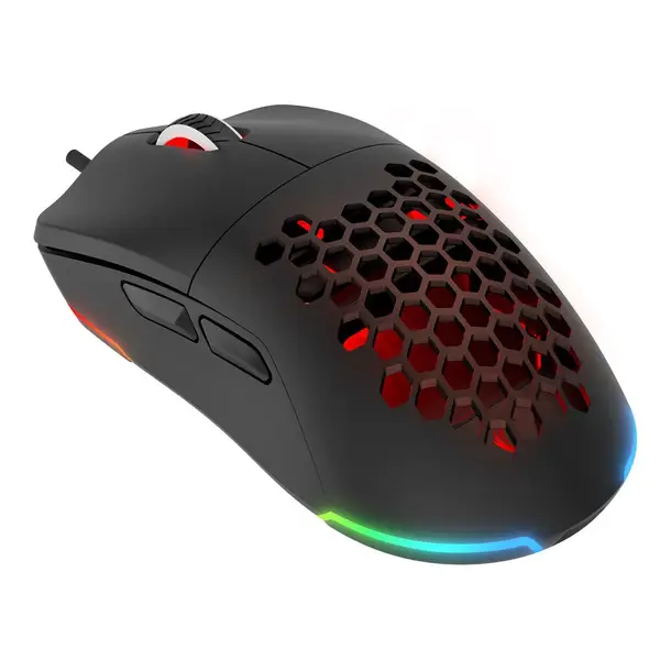 RAMPAGE LAIDINIS ŽAIDIMŲ PELĖ 12800 DPI BLINK BLACK – 5