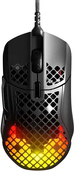 SteelSeries Aerox 5 (2022 Edition), RGB LED light, Onyx, Wired Optical Gaming Mouse – 5