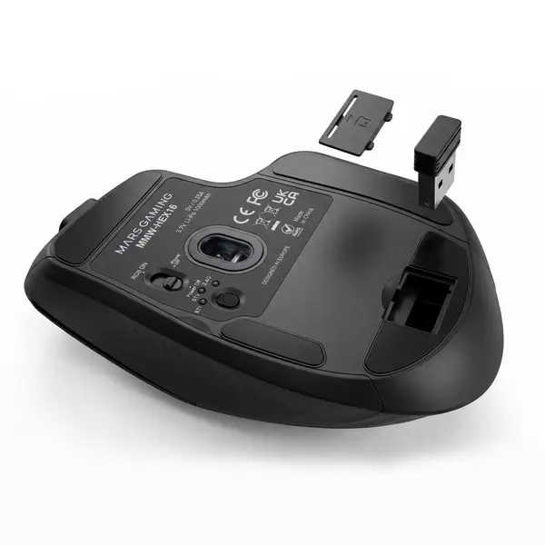 Mars Gaming MMWHEX16 kompiuterio pelė Žaidimams Dešinės rankos „Bluetooth“ Optinis 24000 DPI – 2