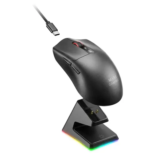 Mars Gaming MMWELITE kompiuterio pelė Žaidimams Dešinės rankos „Bluetooth“ Optinis 20000 DPI – 2