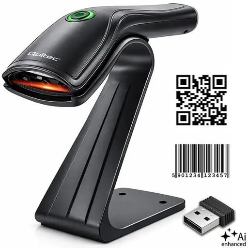 Wireless barcode scanner 1D 2D scanner stand USB