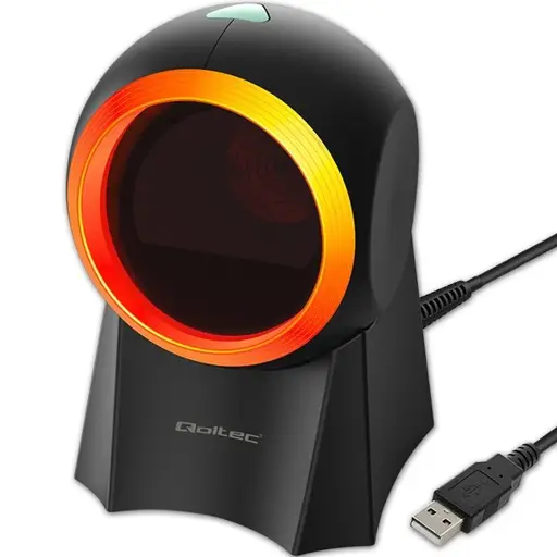 QOLTEC 50857 Wired desktop barcode scanner 1D / 2D