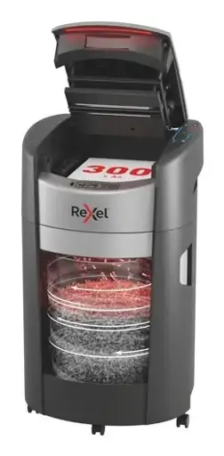 Dokumentų smulkintuvas Rexel ShredMax AutoFeed+ 300M, P5, 300 lapų, 25 l talpos šiukšliadėžė
