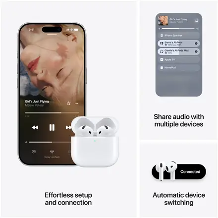 Apple AirPods 5 baltos belaidės ausinės su aktyviu triukšmo slopinimu – 6