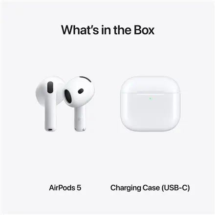 Apple AirPods 5 baltos belaidės ausinės su aktyviu triukšmo slopinimu – 7