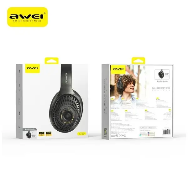 Bluetooth headphones AT30 black – 4
