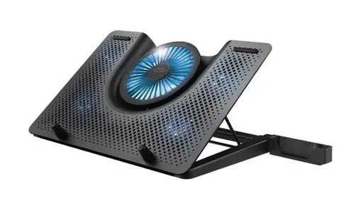 Trust GXT 1125 Quno Premium LED-illuminated gaming laptop cooling stand with 5 fans
