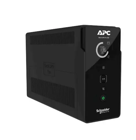 APC Back-UPS PRO 650VA/400W 6 IEC outlets LCD interface USB Charging ports Tower 230V