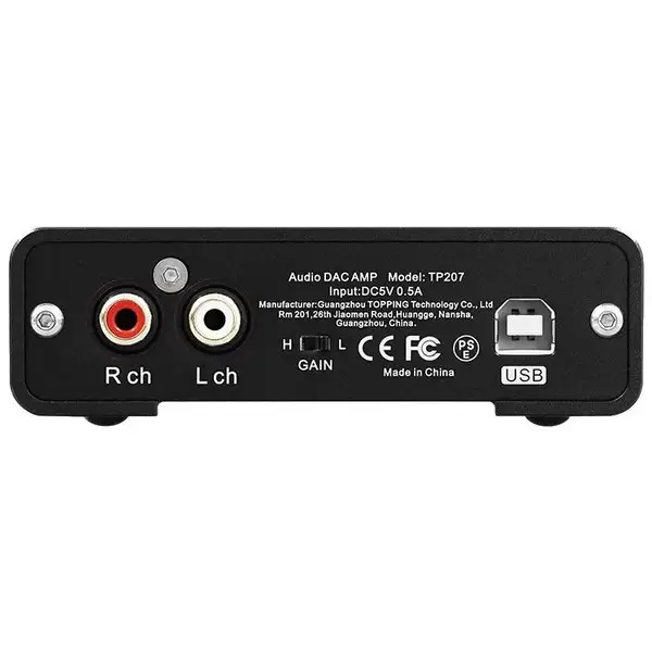 Topping DX1 II BK - kompaktiškas USB DAC ir ausinių stiprintuvas, juodos spalvos – 2