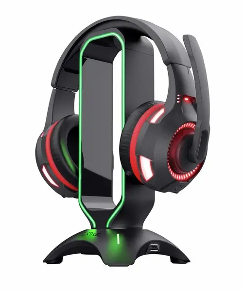 Trust GXT 265 Cintar ausinių stovas su RGB apšvietimu ir 2 USB jungtimis – 5