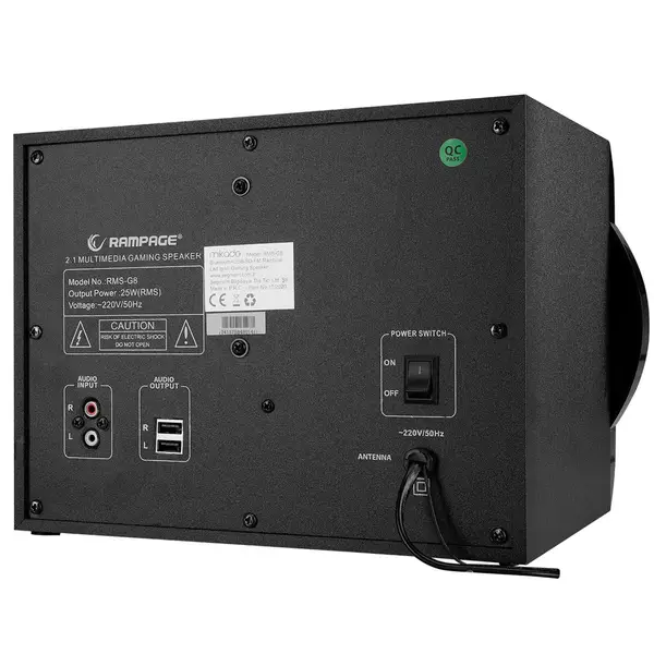 RAMPAGE GARSINIAI RMS-G8 ŽAIDIMŲ 25 W BT USB SD FM – 5