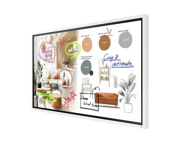 SAMSUNG FLIP PRO DIGITAL FLIPBOARD, WM65F-X, 65" UHD, REAR (HDMI IN/OUT, TOUCH OUT, USB 3.0, LAN, AUDIO), WIFI WPA2 ENTERPRISE, BLUETOOTH, RS-232, TIZEN 9 (8GB RAM/64GB STORAGE) SOC, SPEAKERS (2X15W), 400X400 VESA, WHITE GRAY – 6