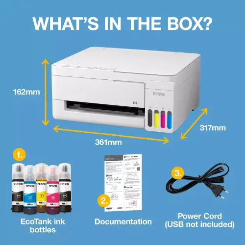 Epson EcoTank L3356 daugiafunkcis A4 spausdintuvas su „Wi-Fi“, „AirPrint“ ir rašalo talpykla, kurioje rašalo yra tiek, kad pakaks iki 3 metų – 2