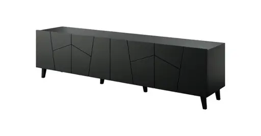 RTV spintelė ETNA 200x42x52 matinės juodos spalvos