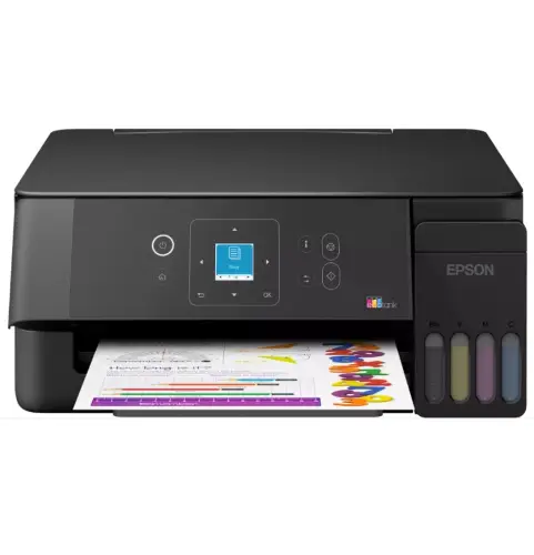 Epson EcoTank L3362 daugiafunkcis A4 spausdintuvas su „Wi-Fi“, „AirPrint“, LCD ekranu ir rašalo talpykla, kurioje rašalo yra tiek, kad pakaks iki 3 metų – 3